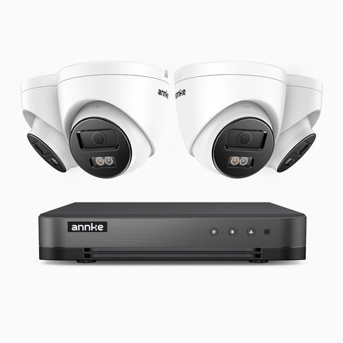 ANNKE H800 NVR with four turret cameras