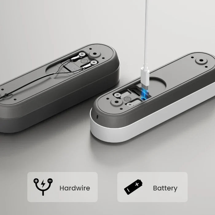 Battery doorbell mounted with optional existing doorbell wiring